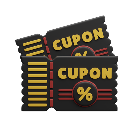 Cupón de viernes negro  3D Icon