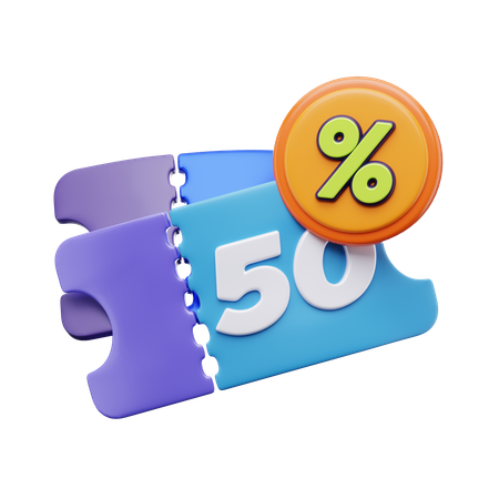 Cupón de descuento  3D Icon