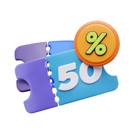 Cupón de descuento  3D Icon