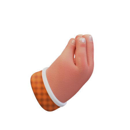 Cupped hand gesture  3D Icon