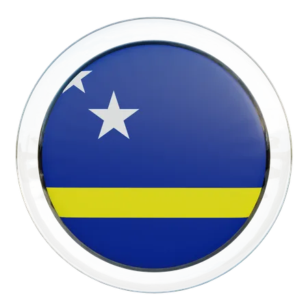 Vidro Bandeira Curaçao  3D Flag