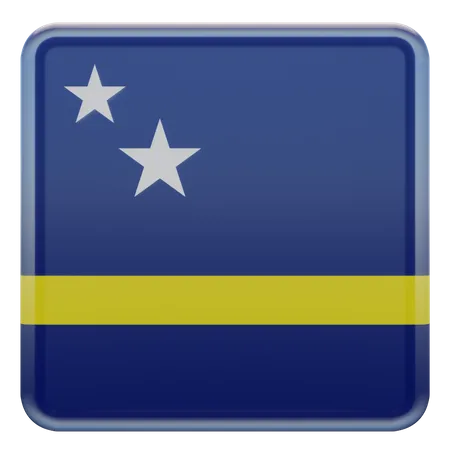 Drapeau carré de Curaçao  3D Icon