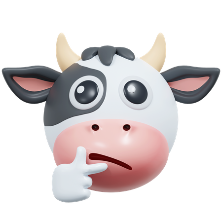 Vache curieuse  3D Icon