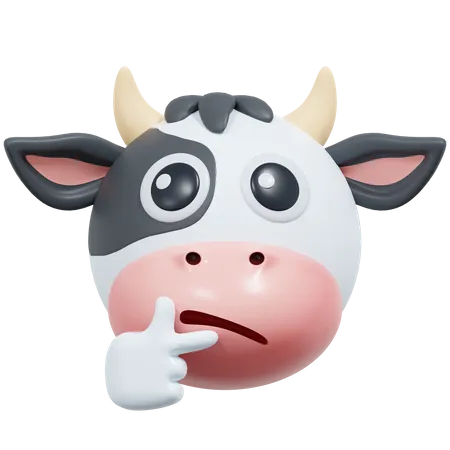 Vache curieuse  3D Icon