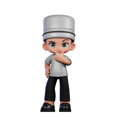 Curioso Chef Fofo  3D Illustration