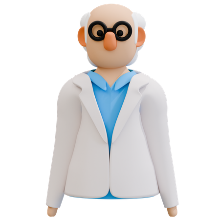 Curious Cartoon Scientist Exploration  3D Icon