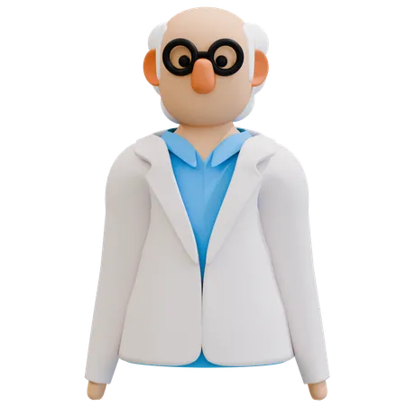 Curious Cartoon Scientist Exploration  3D Icon