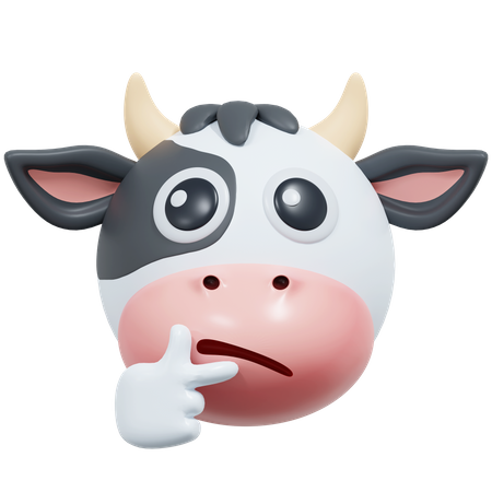 Curious Cow  3D Icon