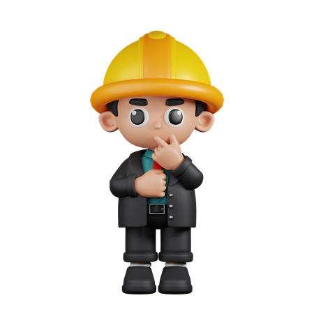 Curious  Engineer  3D Icon