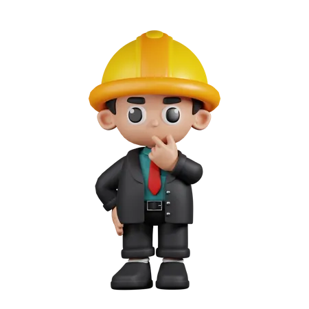 Curious Engineer  3D Illustration