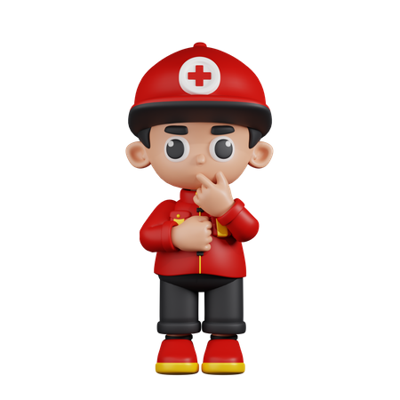 Curious  Paramedic  3D Illustration