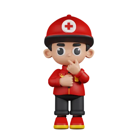 Curious  Paramedic  3D Illustration