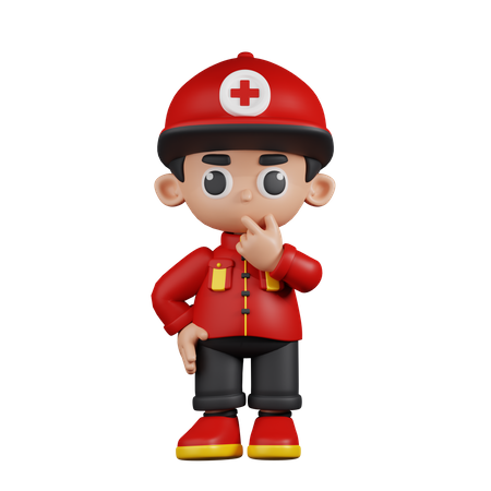 Curious Paramedic  3D Illustration