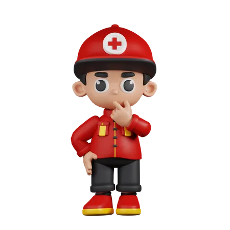 Curious Paramedic  3D Illustration