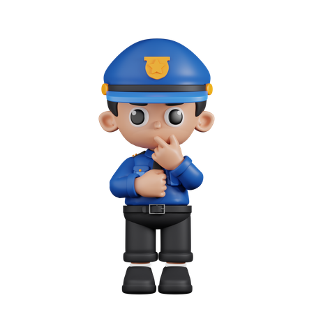 Curious  Policeman  3D Icon