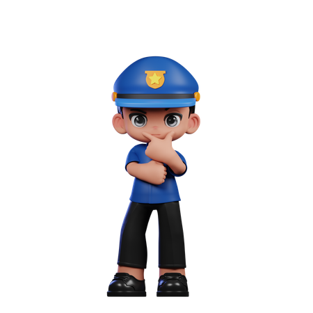 Curious Policeman  3D Icon