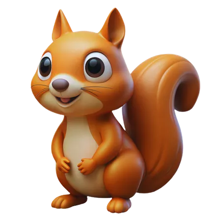 Curious Squirrel  3D Icon