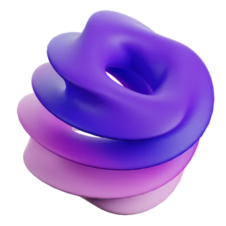 Curl Abstract Shape  3D Icon