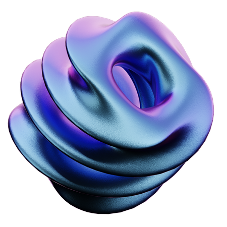 Curl Abstract Shape  3D Icon