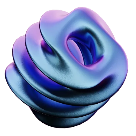 Curl Abstract Shape  3D Icon