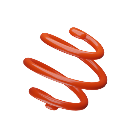 Curl Abstract Shape  3D Illustration