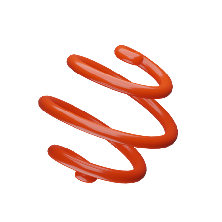 Curl Abstract Shape 3D Illustration