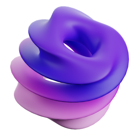Curl Abstract Shape  3D Icon