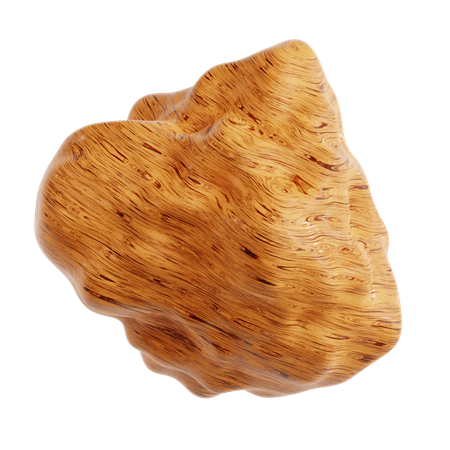 Wood Curl Abstract Shape  3D Icon