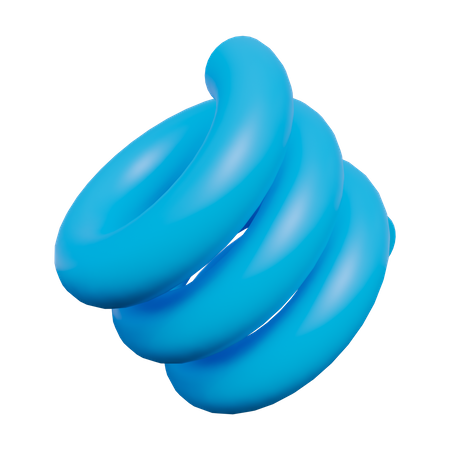 Curl Abstract Shapes  3D Icon