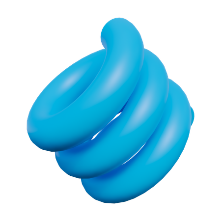 Curl Abstract Shapes 3D Icon