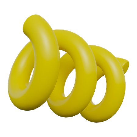 Curl Abstract Shapes 3D Icon