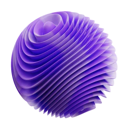 Curl Gradient Wave Abstract Shape  3D Icon