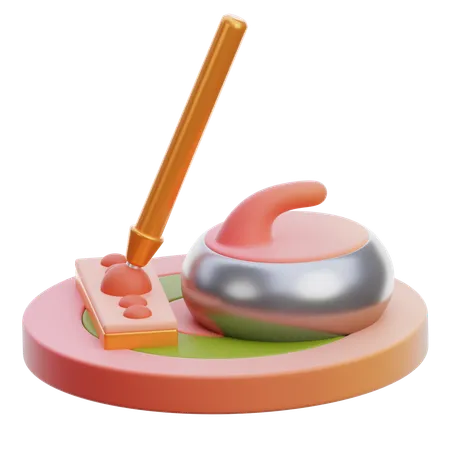 Curling  3D Icon