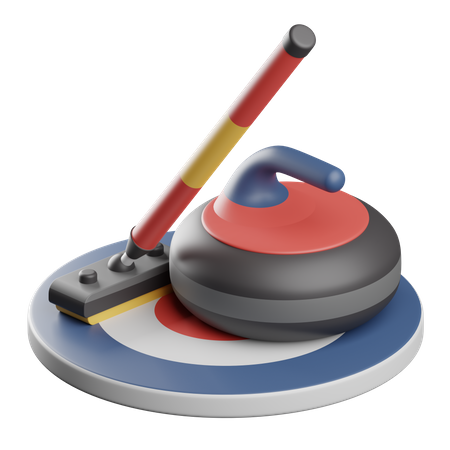 Curling 3D Illustration