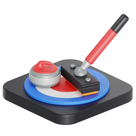 Curling game  3D Icon
