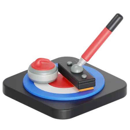 Curling game  3D Icon