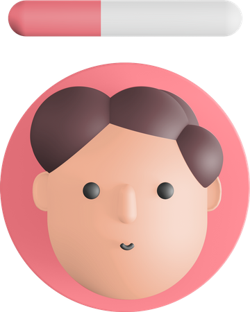 Curly hair avatar  3D Icon