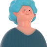 curly haired emoji 3d