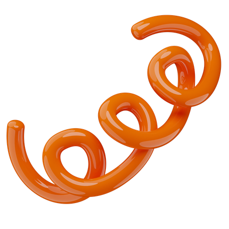 Curly line  3D Icon