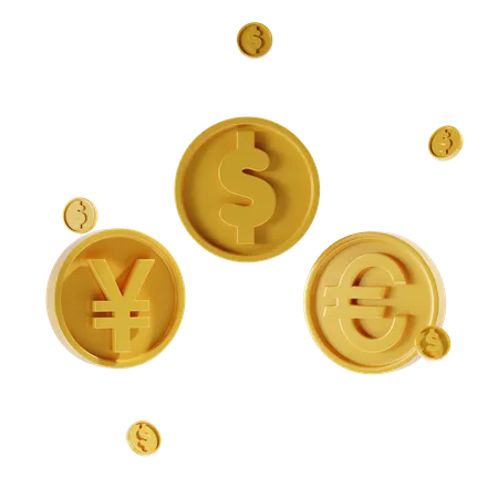 Currencies  3D Icon