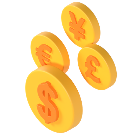 Currencies  3D Illustration