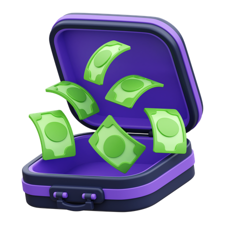 Currency Briefcase  3D Icon