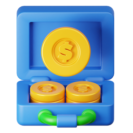 Currency Briefcase  3D Icon