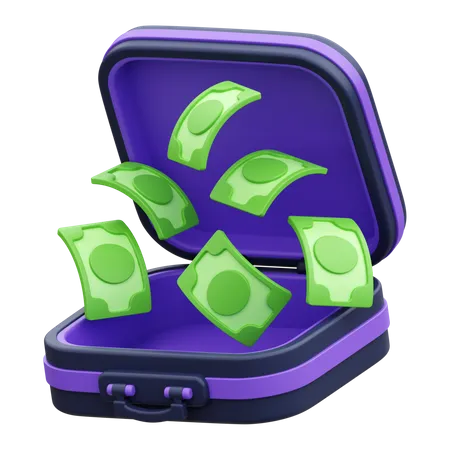Currency Briefcase 3D Icon