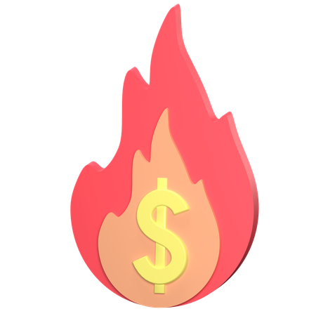 Currency Burn  3D Icon