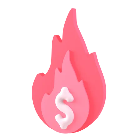Currency Burn 3D Icon