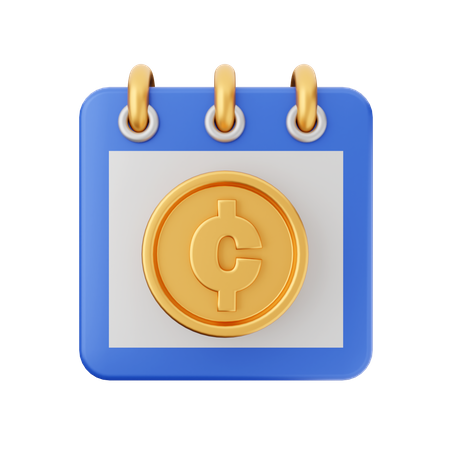 Currency Calendar  3D Icon