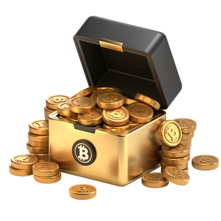 Currency Coin Reward Box 3D Icon
