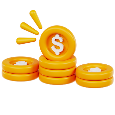 Currency Coins  3D Icon