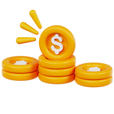 Currency Coins  3D Icon